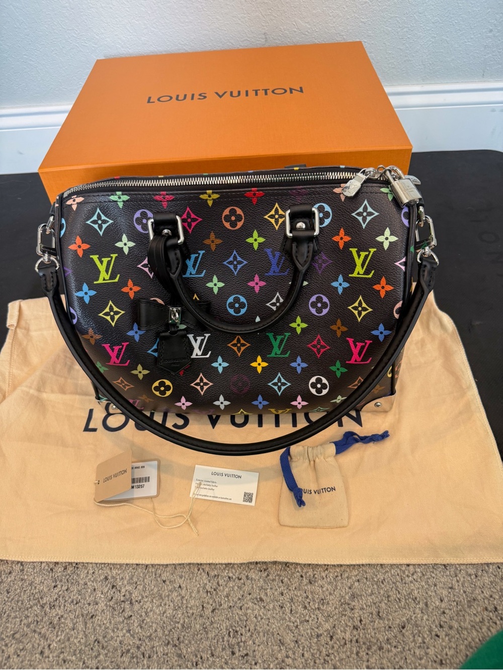 Louis Vuitton Soft speedy 30 Murakami Black